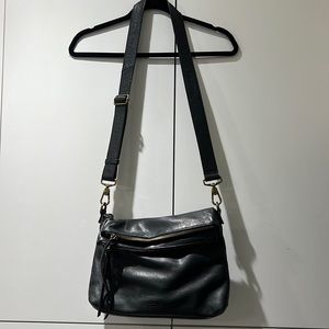 Black Leather Crossbody Bag